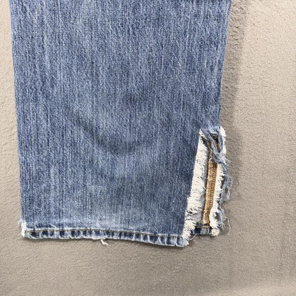 Hollister Jeans Custom Denim Men 34x32 Ripped Distressed Faded American Workwear - Picture 8 of 15